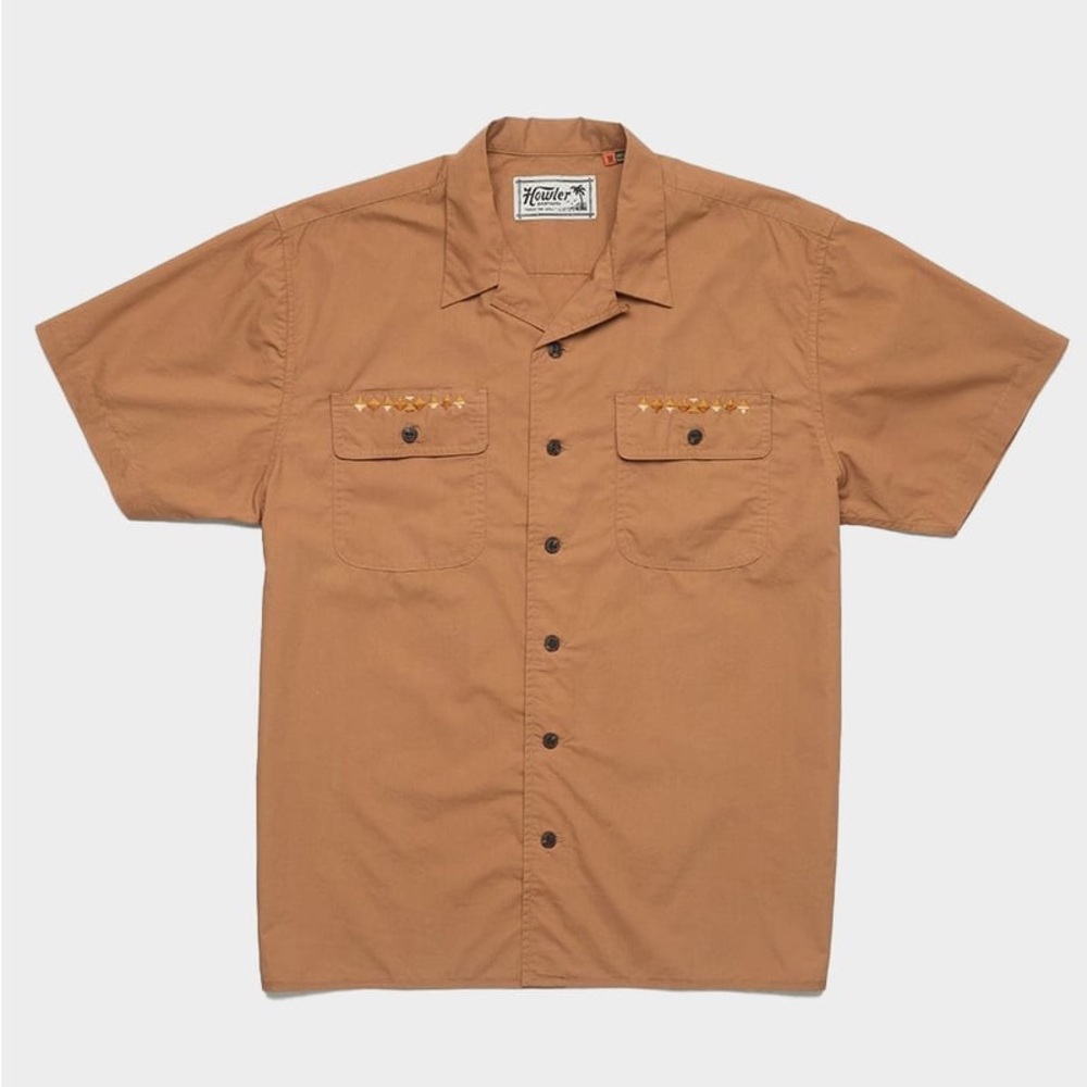Brown Short Sleeve Men's Shirt